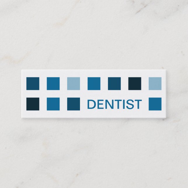 Cartão De Visita Mini DENTIST (quadrados-mod) (Frente)