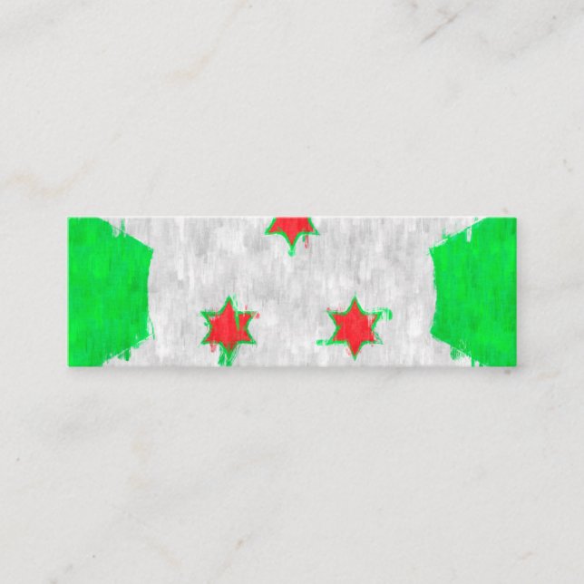 Cartão De Visita Mini Desenho de pintura a óleo do Burundi (Frente)