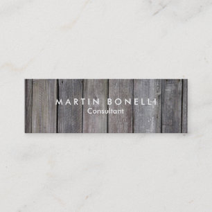 Cartão De Visita Mini Design de madeira na moda