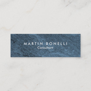 Cartão De Visita Mini Design de Pedra Azul na moda