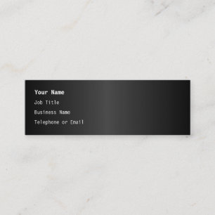 Cartão De Visita Mini Design monocromático simples