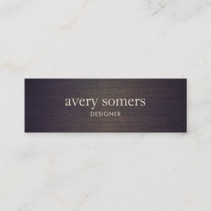 Cartão De Visita Mini Designer Minimalista de Madeira Elegante Simples