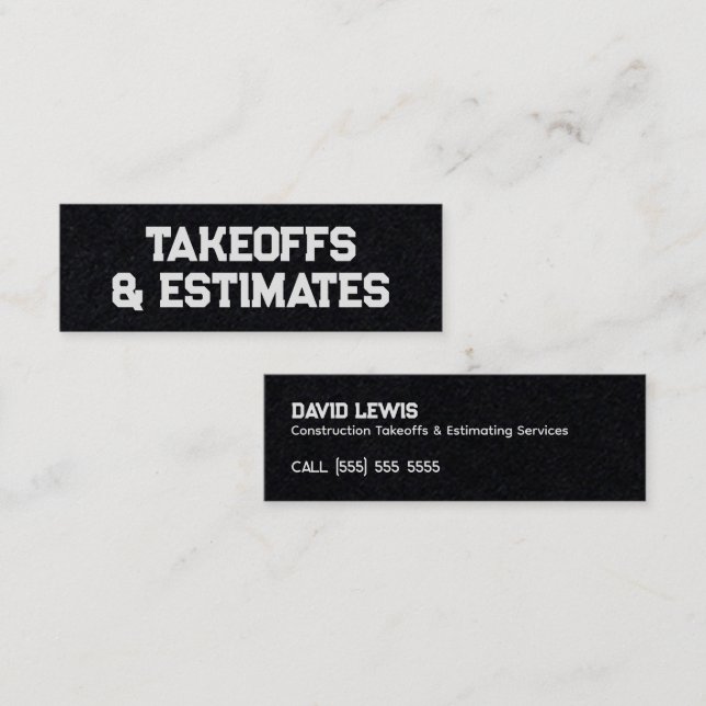 Cartão De Visita Mini Despedimentos e estimativas (Frente/Verso)