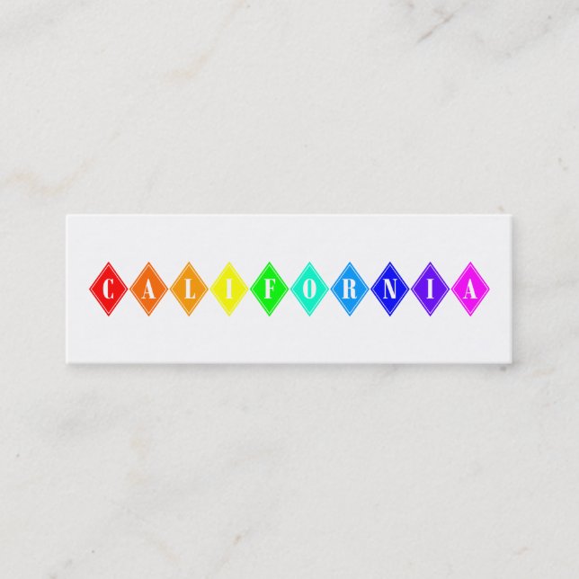 Cartão De Visita Mini diamantes da califórnia (Frente)