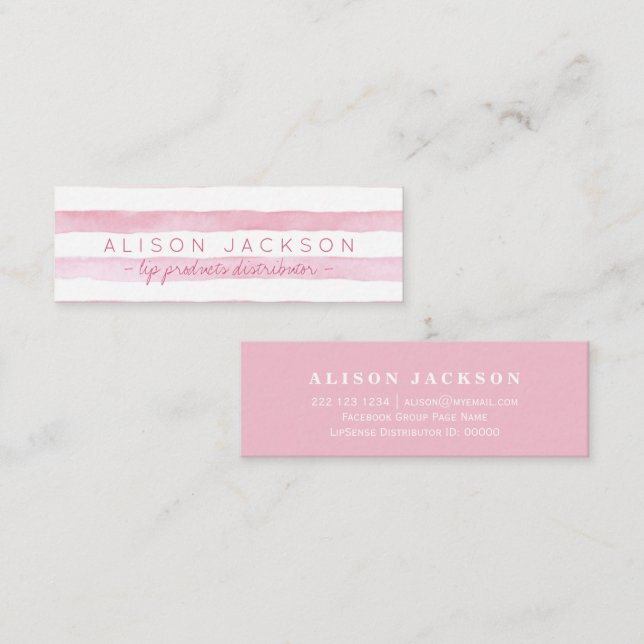 Cartão De Visita Mini Distribuidor de batom com pincel de água (Frente/Verso)