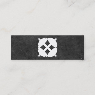 Cartão De Visita Mini Dumbbell Cross   Formador pessoal (ardósia)