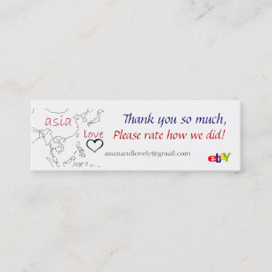 Cartão De Visita Mini ebay & etsy