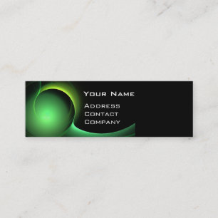 Cartão De Visita Mini ECLIPSE MONOGRAM verde-escuro vibrante