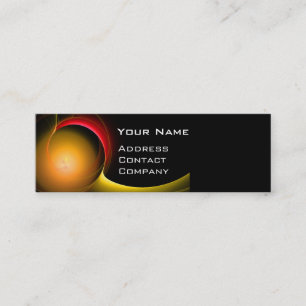 Cartão De Visita Mini ECLIPSE MONOGRAMA Vibrante preto amarelo