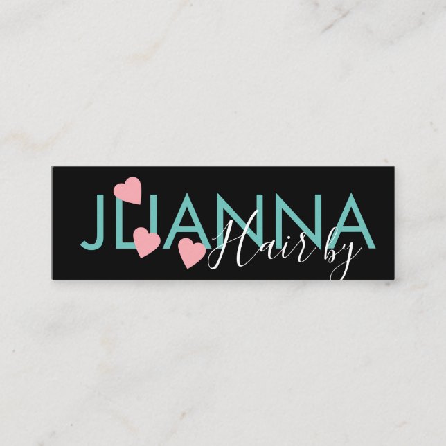 Cartão De Visita Mini Eilashes de Unhas de Salão flutuantes (Frente)