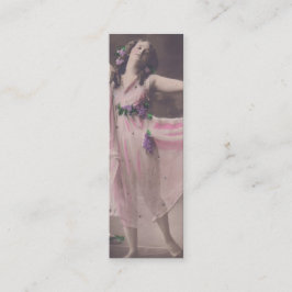 Cartão De Visita Mini Elegância de Vintage no Indicador de Vestido Flora