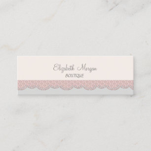 Cartão De Visita Mini Elegância Luxuosa Chic , Renda