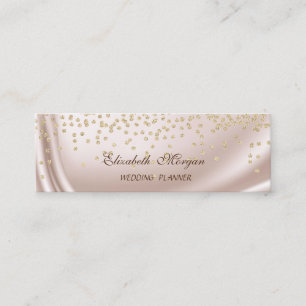 Cartão De Visita Mini Elegante Chique Moderno Ouro Diamantes
