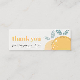 Cartão De Visita Mini Elegante Fruticulosa com Limão Frio, Obrigado Por 