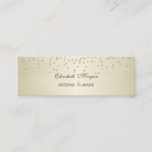 Cartão De Visita Mini Elegante Na moda Faux Gold Foil Confetti - Diamant