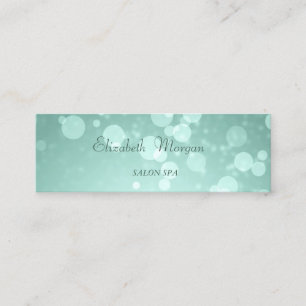 Cartão De Visita Mini Elegante Na moda Glamorous Proffesional Green Boke