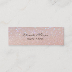 Cartão De Visita Mini Elegante Professional Chic Modern Glittery Bokeh