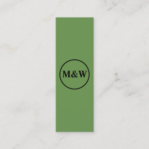 Cartão De Visita Mini Elegante profissional monograma