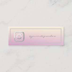 Cartão De Visita Mini Elegante Quadro Moderno Simples Instagram Mídia So