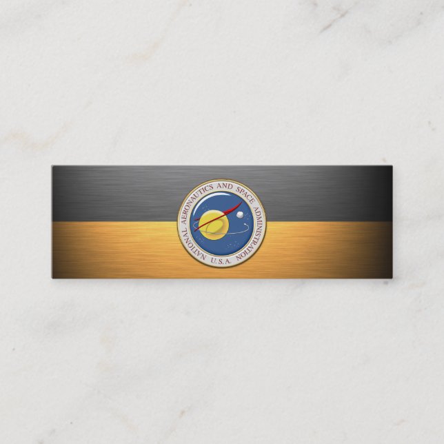 Cartão De Visita Mini Emblem NASA [3D] (Frente)