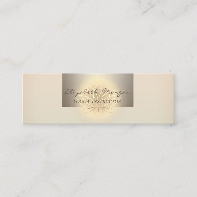 Cartão De Visita Mini Encantador Profissional Moderno, Flor de Lotus (Frente)