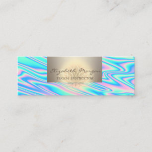 Cartão De Visita Mini Encantador Profissional, Trendy Lotus Holographic