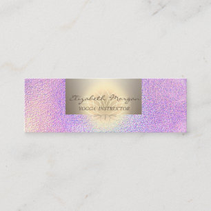 Cartão De Visita Mini Encantamento profissional,Holografia da Flor de Lo