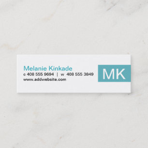 Cartão De Visita Mini Ênfase (Teal)