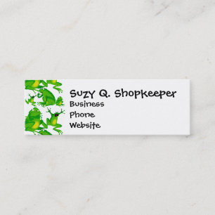 Cartão De Visita Mini Engraçado Emoções de Sapos Engraçado Brincadei