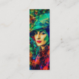 Cartão De Visita Mini Enigma no Indicador de Outono