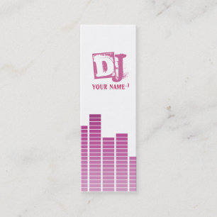 Cartão De Visita Mini Equalizador cor-de-rosa