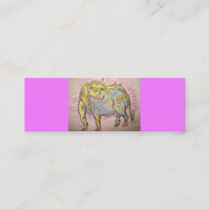 Cartão De Visita Mini Esboço de Bull