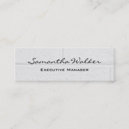 Cartão De Visita Mini Escrita manual fina Cinzas leves modernas com todo