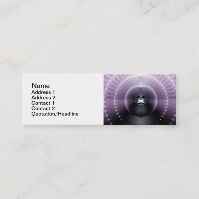 Cartão De Visita Mini Espaço Roxo (Frente)