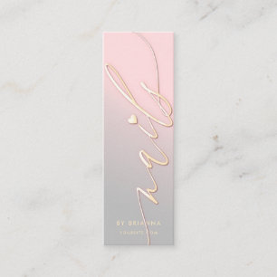 Cartão De Visita Mini Especialista em manicura de salão de beleza de art