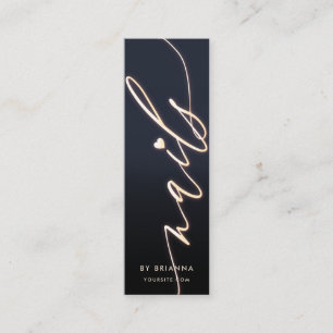 Cartão De Visita Mini Especialista em manicura de salão de beleza de art