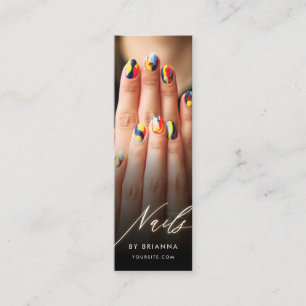 Cartão De Visita Mini Especialista em manicura de salão de beleza de art