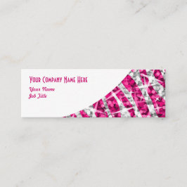 Cartão De Visita Mini Espinho branco rosa claro