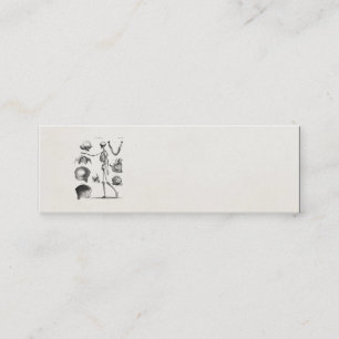 Cartão De Visita Mini Esqueletos antigos de esqueleto da anatomia dos