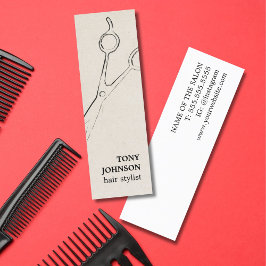 Cartão De Visita Mini Estilista de Cabelos de Cerca Minimalista Moderna