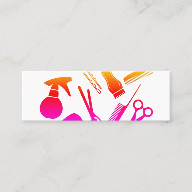 Cartão De Visita Mini Estilista de Cabelos Modernos (Frente)