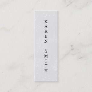 Cartão De Visita Mini Estilo moderno do Grunge do texto vertical