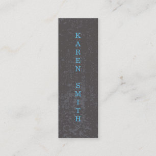 Cartão De Visita Mini Estilo moderno do Grunge do texto vertical