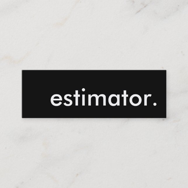 Cartão De Visita Mini estimador. (Frente)