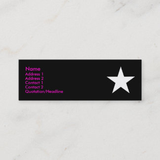 Cartão De Visita Mini Eu sou uma estrela! (Rosa/preto/branco)