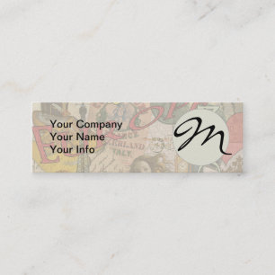 Cartão De Visita Mini Europa Viagem Vintage Europa Paris França Art