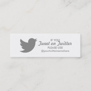 Cartão De Visita Mini evento do twitter