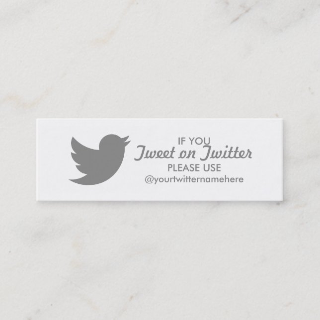 Cartão De Visita Mini evento do twitter (Frente)