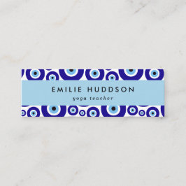 Cartão De Visita Mini Evil Eye Pattern, Greek Eye, Nazar, Yoga Teacher