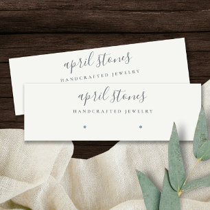 Cartão De Visita Mini Exibição de Leitura Branca de Cinzas Pretas com Sc